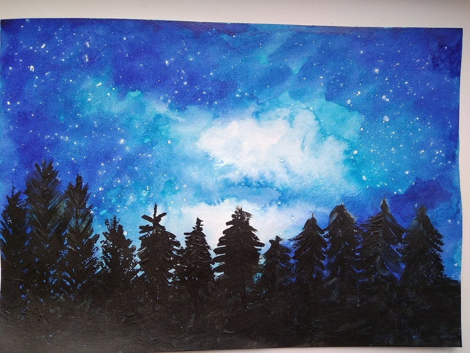 Рисунок - Звёздное небо