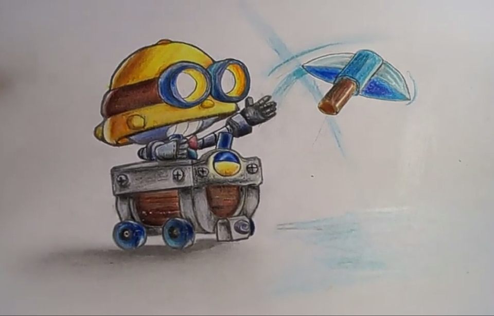 Детский рисунок - карл brawl stars