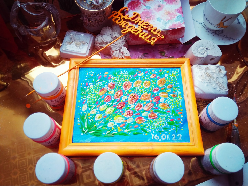 Детский рисунок - Тюльпаны