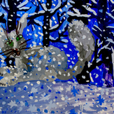 Рисунок "Зимний вечер" на конкурс "Конкурс “Новогодняя Магия - 2020”"