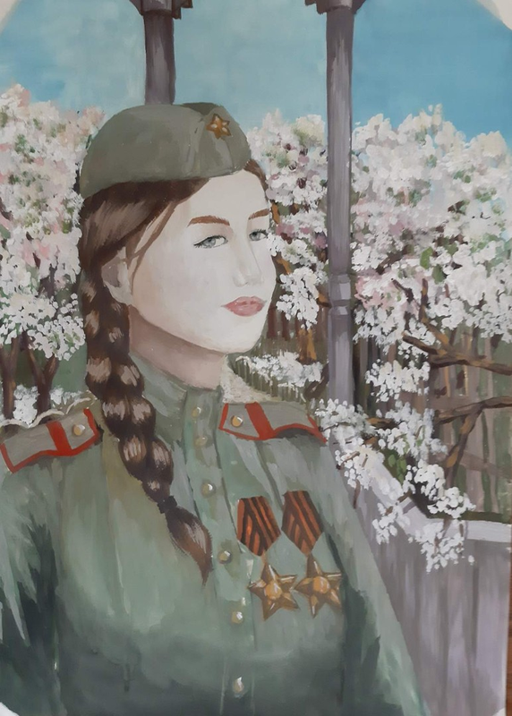 Детский рисунок - весна победы