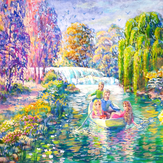 Рисунок "прогулка на лодке" на конкурс "Конкурс творческого рисунка “Моя Семья - 2019”"