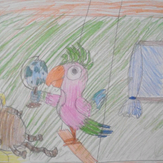 Рисунок "Попугай Кеша" на конкурс "Конкурс детского рисунка "Мультяшки 2017""