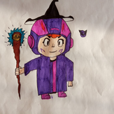 Рисунок "Witch-bea" на конкурс "Конкурс рисунка по игре Brawl Stars - “Биби и Беа: Герой или злодей?”"