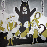 Рисунок "На арене команда трюкачей" на конкурс "Конкурс детского рисунка “Невероятные животные - 2018”"