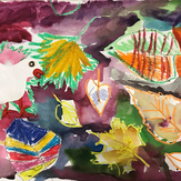 Рисунок "Лужа" на конкурс "Конкурс детского рисунка “Сказочная осень - 2018”"