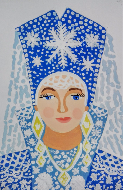 Детский рисунок - Снежная королева