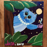 Рисунок "В гостях у совы" на конкурс "Конкурс творческого рисунка “Свободная тема-2019”"