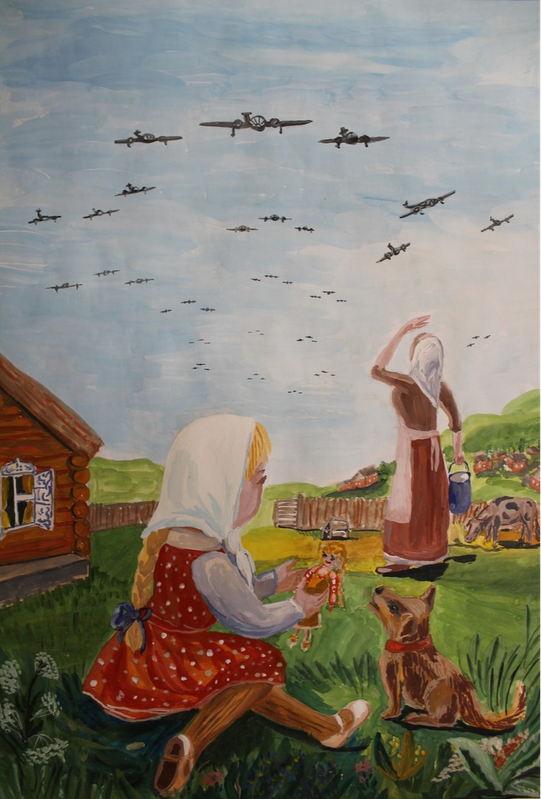 Детский рисунок - За минуту до