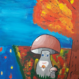 Рисунок "Старичок боровичок" на конкурс "Конкурс детского рисунка “Сказочная осень - 2018”"