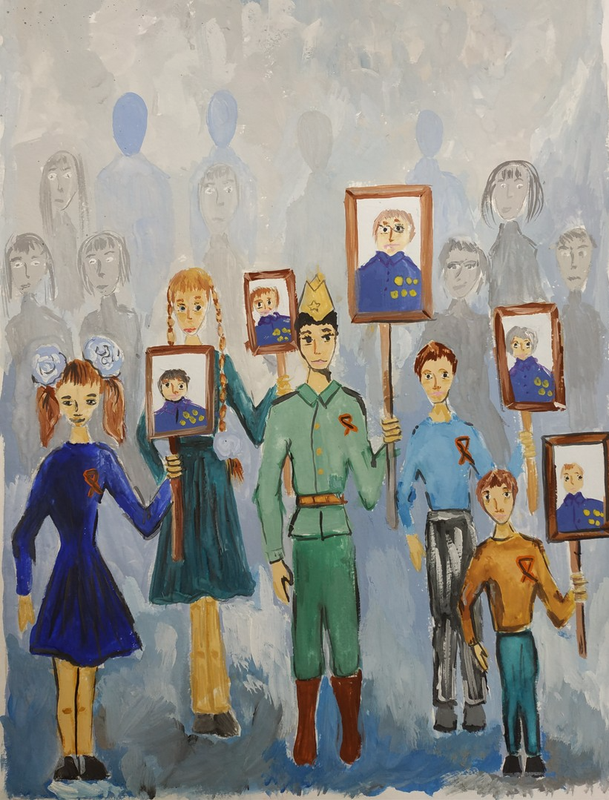 Детский рисунок - Бессмертный полк