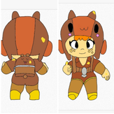 Рисунок "Беа Мишка" на конкурс "Конкурс рисунка по игре Brawl Stars - “Биби и Беа: Герой или злодей?”"