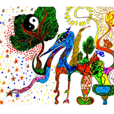 Рисунок "Хранитель звезд" на конкурс "Конкурс детского рисунка “Невероятные животные - 2018”"