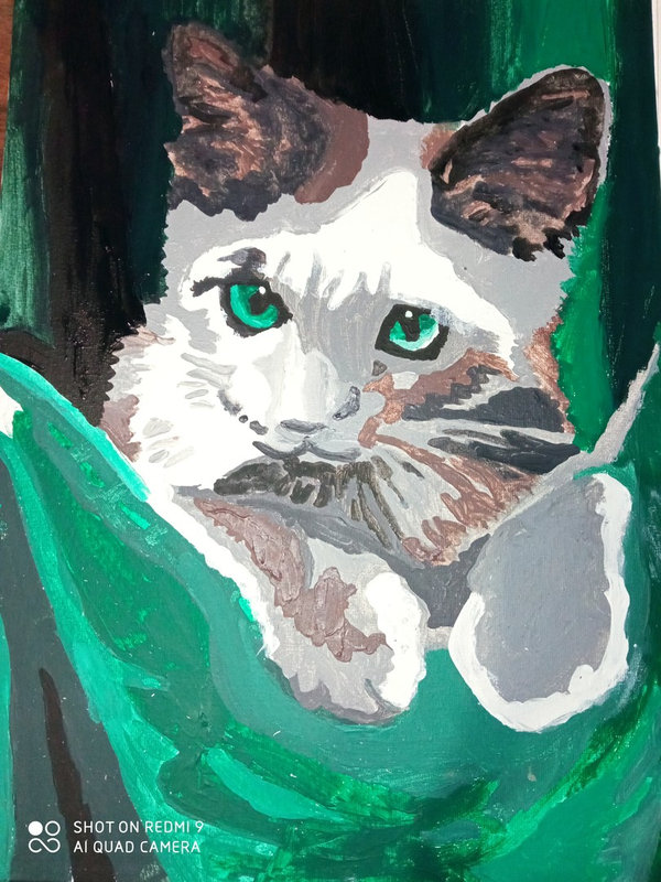 Детский рисунок - Кошка Китти