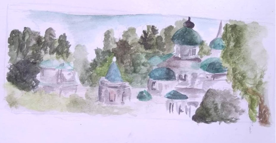 Детский рисунок - город Старица