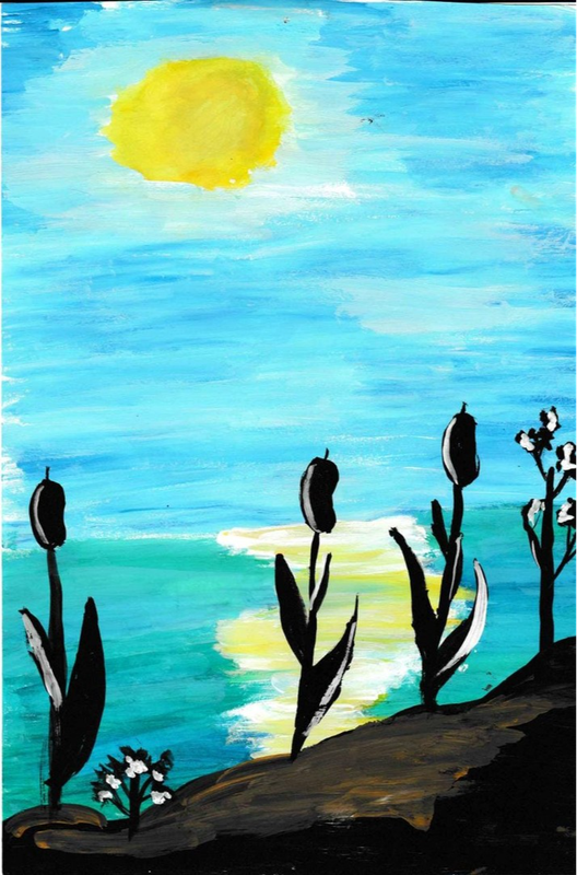 Детский рисунок - камыши