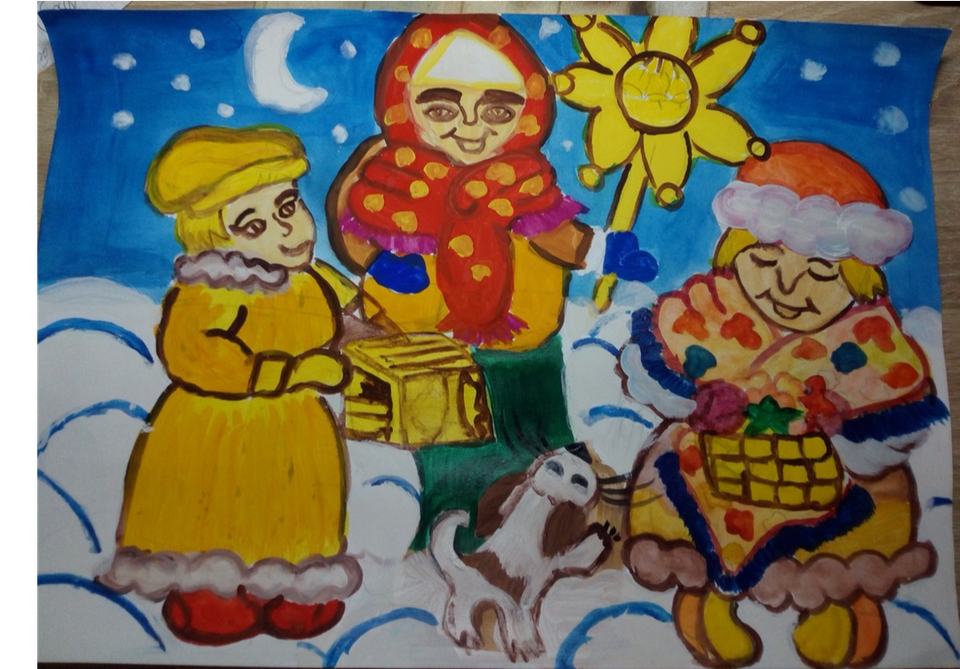 Детский рисунок - Бабушкины внуки