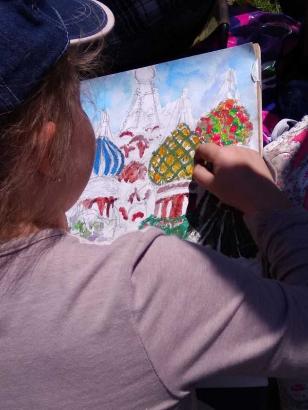 Детский рисунок - Храм Василия Блаженного