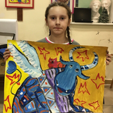 Рисунок "Волшебная корова" на конкурс "Конкурс детского рисунка “Невероятные животные - 2018”"