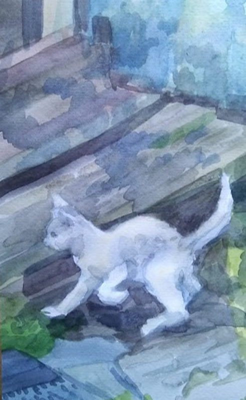 Детский рисунок - котенок