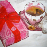 Рисунок "Чай с пастилой" на конкурс "Конкурс рисунка "Новогоднее Настроение 2017""