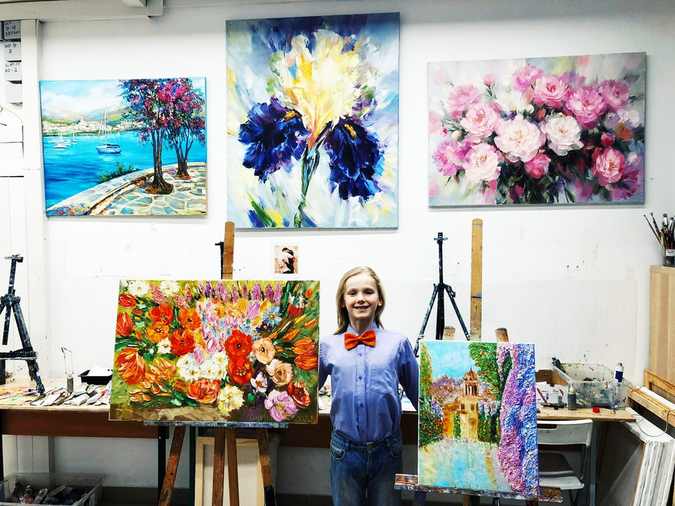 Детский рисунок - В лучах весны и солнца