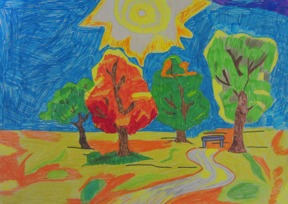 Детский рисунок - Осень
