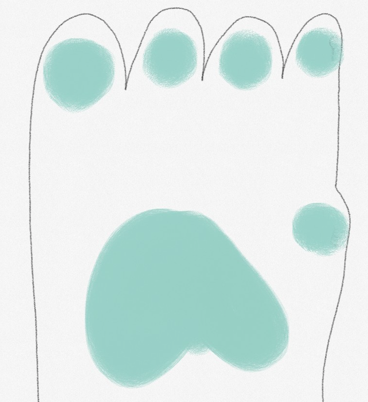 Детский рисунок - Кошачья лапка