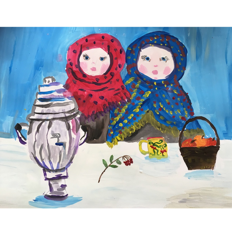 Детский рисунок - Масленица