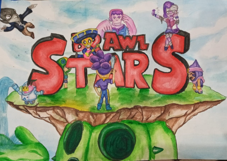 Детский рисунок - Мир Brawl Stars
