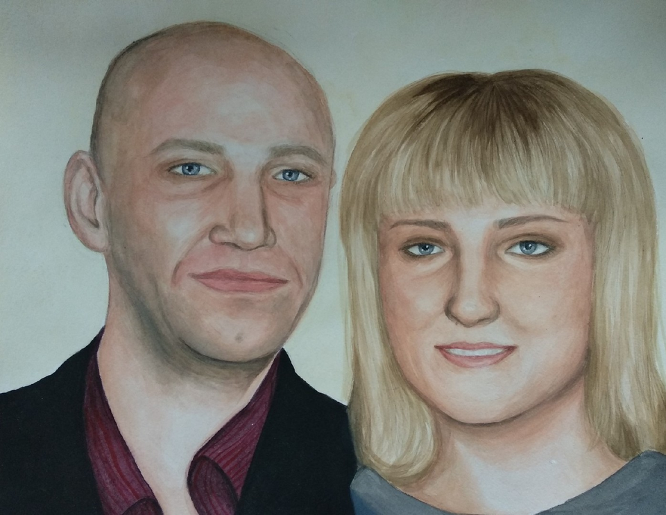 Детский рисунок - Мои любимые родители