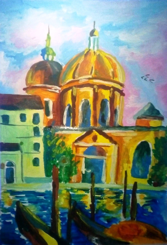 Детский рисунок - Венеция