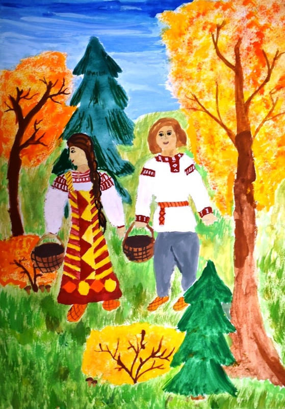 Рисунок - В лес по грибы