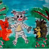 Рисунок "Переменка" на конкурс "Супер-конкурс детского рисунка "Школа Зверят""