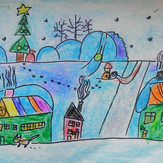 Рисунок "В ожидании подарков" на конкурс "Конкурс рисунка "Новогоднее Настроение 2017""