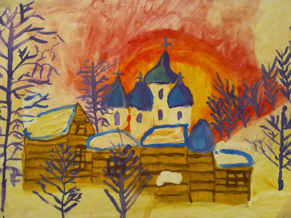 Детский рисунок - Собор