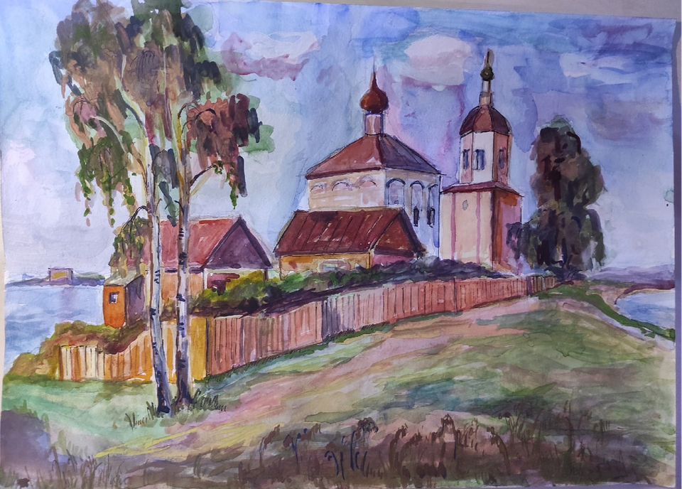 Детский рисунок - Костромская старина