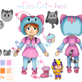 Рисунок "Bea Cat Hero" на конкурс "Конкурс рисунка по игре Brawl Stars - “Биби и Беа: Герой или злодей?”"