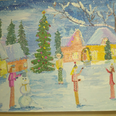 Рисунок "Новогоднее настроение" на конкурс "Конкурс рисунка "Новогоднее Настроение 2017""