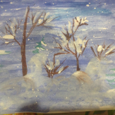 Рисунок "зима" на конкурс "Конкурс рисунка "Новогоднее Настроение 2017""