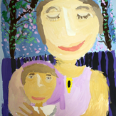 Рисунок "Когда мама рядом" на конкурс "Конкурс творческого рисунка “Свободная тема-2020”"