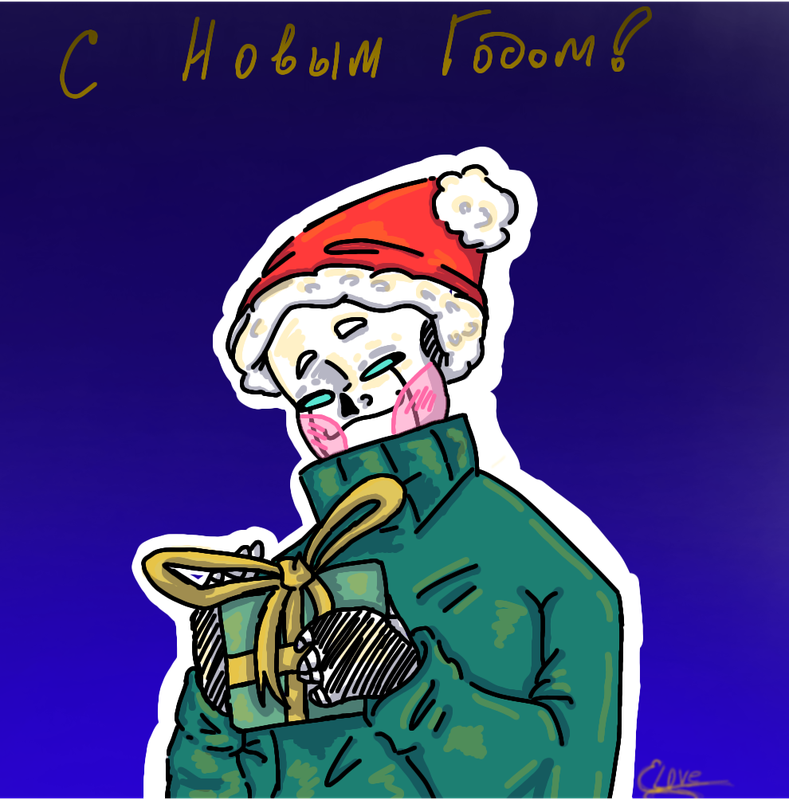 Детский рисунок - Новый год