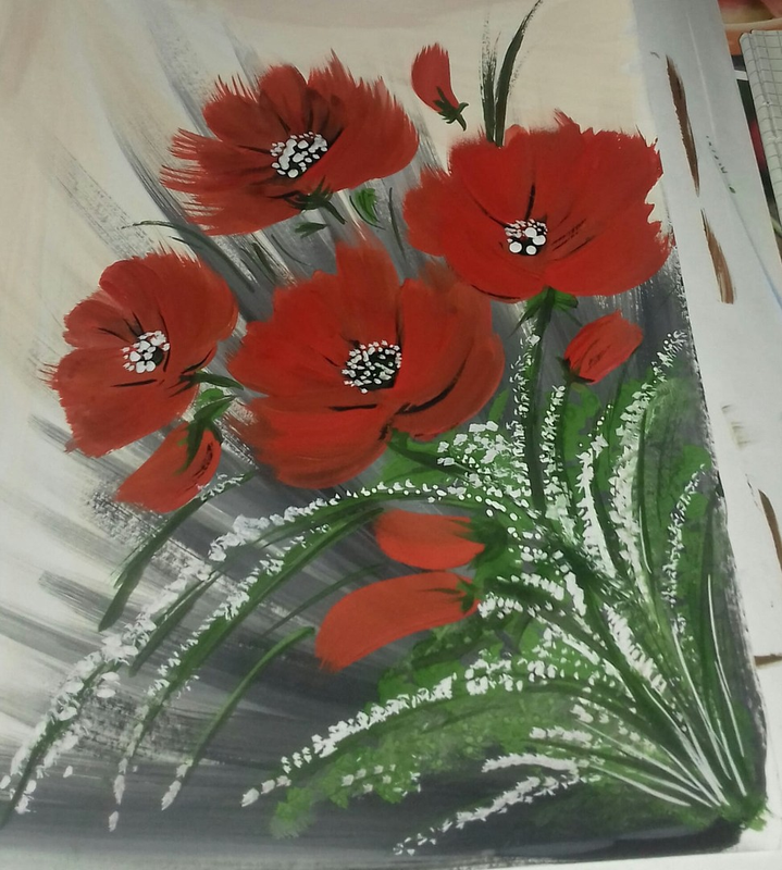 Детский рисунок - Маки