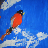 Рисунок "Снегирь" на конкурс "Конкурс рисунка "Новогоднее Настроение 2017""