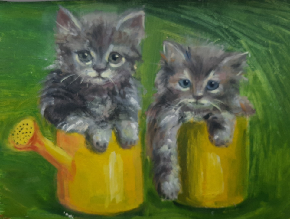 Детский рисунок - Котята