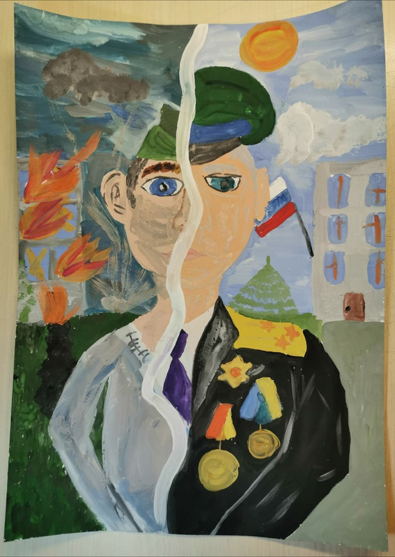 Детский рисунок - Ветеран
