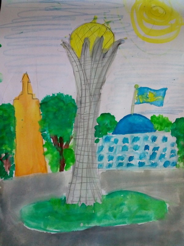 Детский рисунок - Байтерек