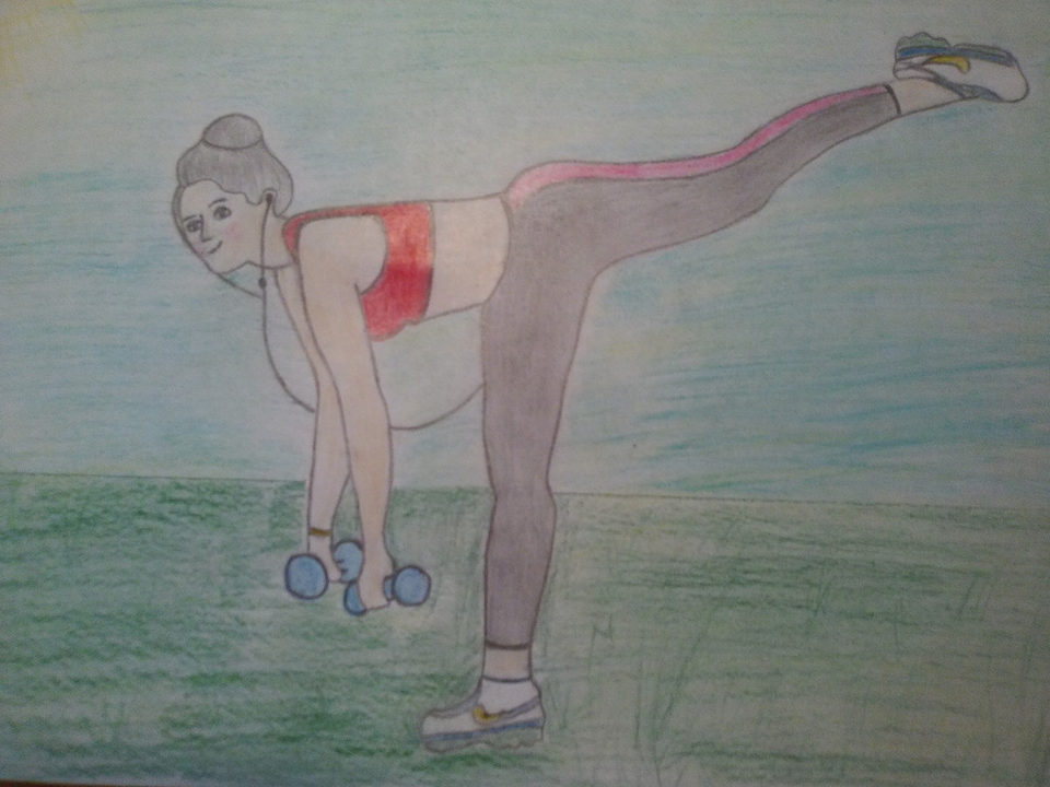 Детский рисунок - спорт в нашей жизни