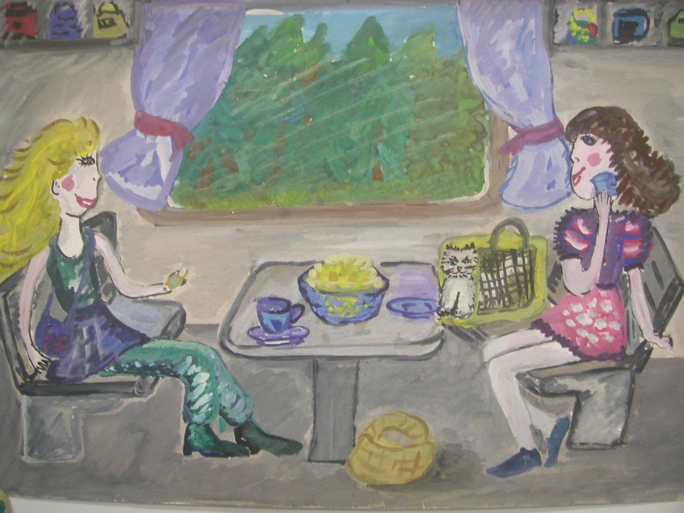 Детский рисунок - Едем на отдых