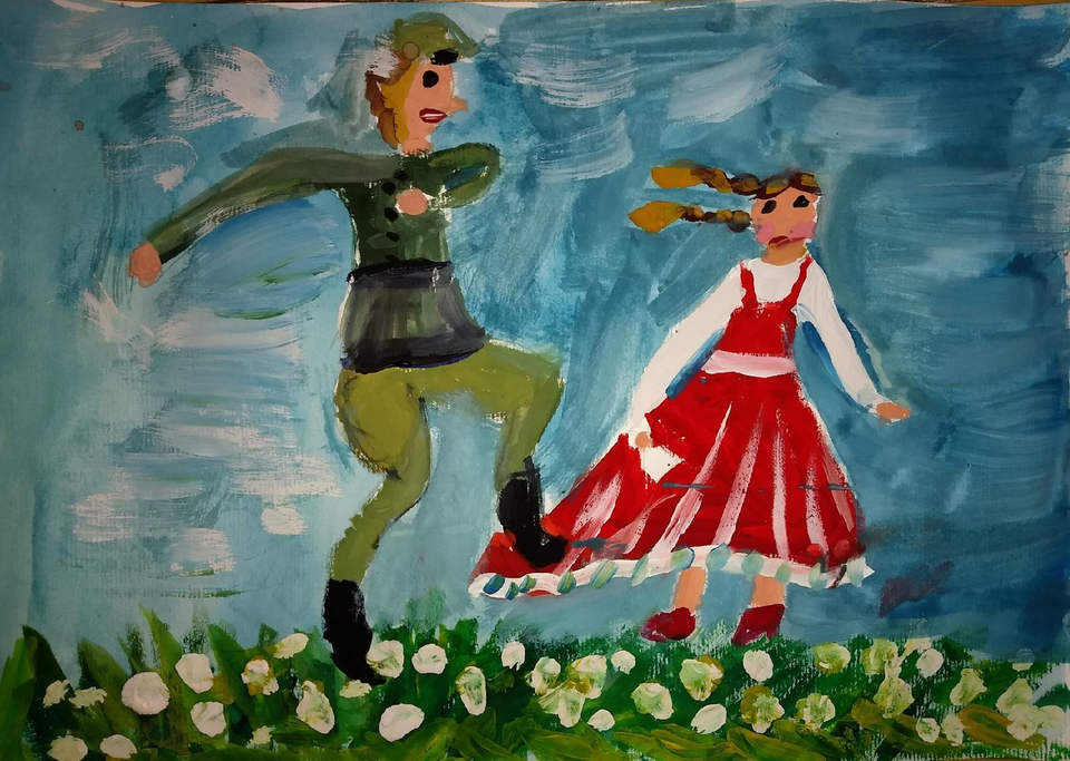 Детский рисунок - Пляска